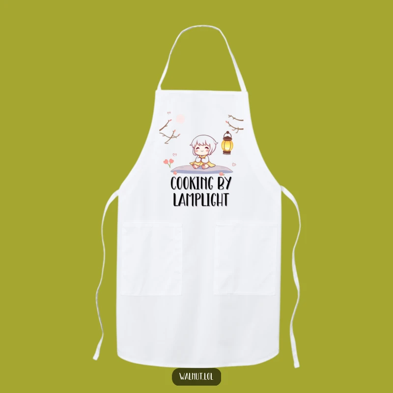 Funny Kitchen Lantern Apron: Cook with Cheer and Twinkling Light