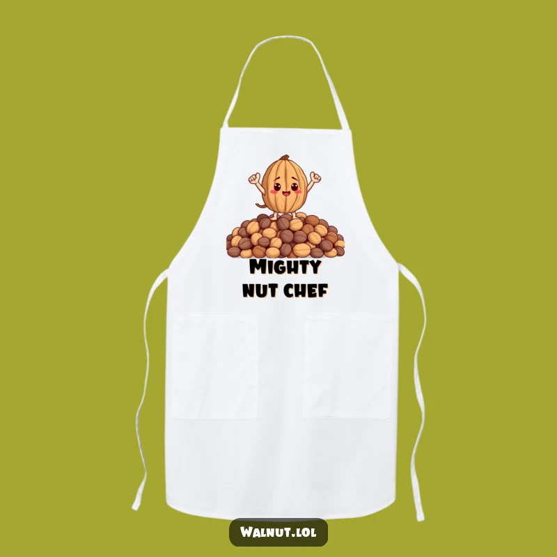 Funny Heroic Walnut Apron - Nutty Chef Character Cooking Gift