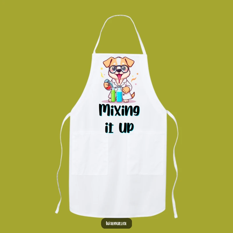 Funny Lab Coat Dog Apron: Protect Your Gear with Science - Hilarious Chemist Gift