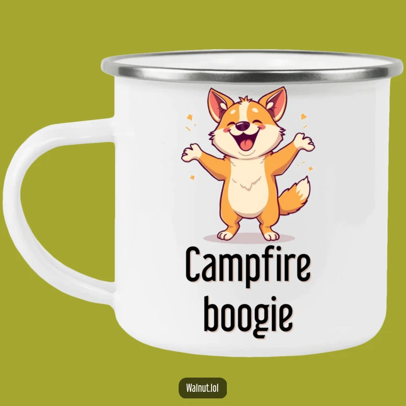 Durable Funny Happy Dancer Camping Mug, Adventure Joy, Ideal Funny Gift