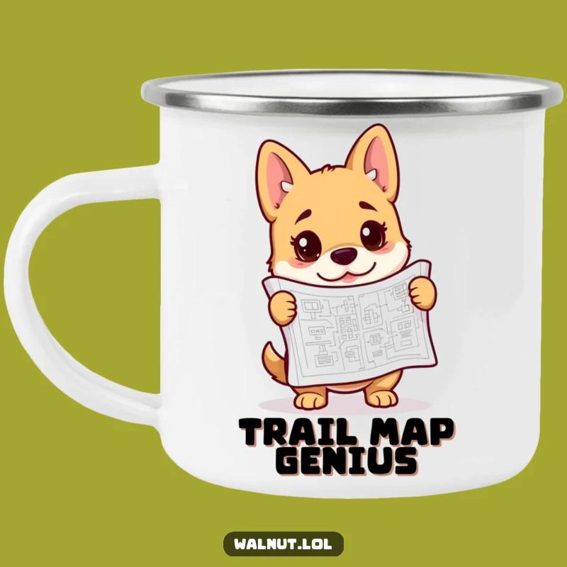Funny Blueprint Dog Camping Mug: Plan Your Adventure - Hilarious Architect Outdoor Gift