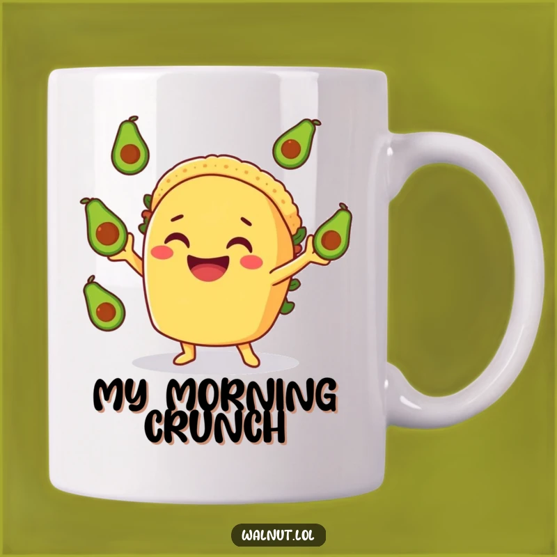 Funny Taco Juggler Mug - Avocado Fiesta, Hilarious Foodie Gift