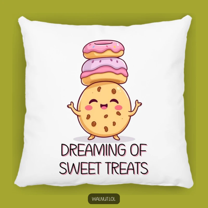 Funny Cookie Donut Stack Pillow - Cozy & Hilarious Dessert Decor