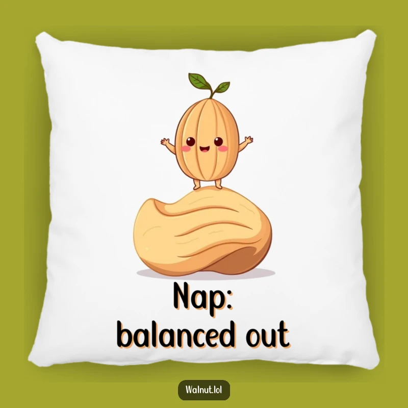 Funny Walnut & Cashew Pillow: Cozy Nutty Comfort, Perfect Humorous Gift