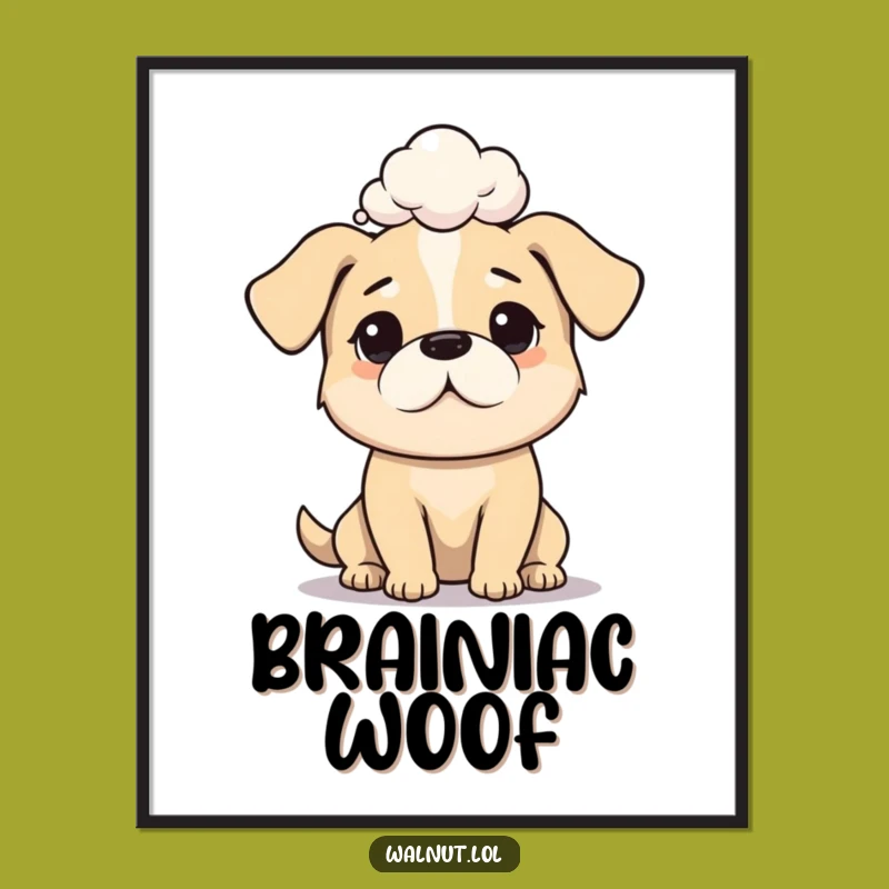 Funny Dog Deep Thought Digital Print: Instant Wall Art with Philosophical Humor