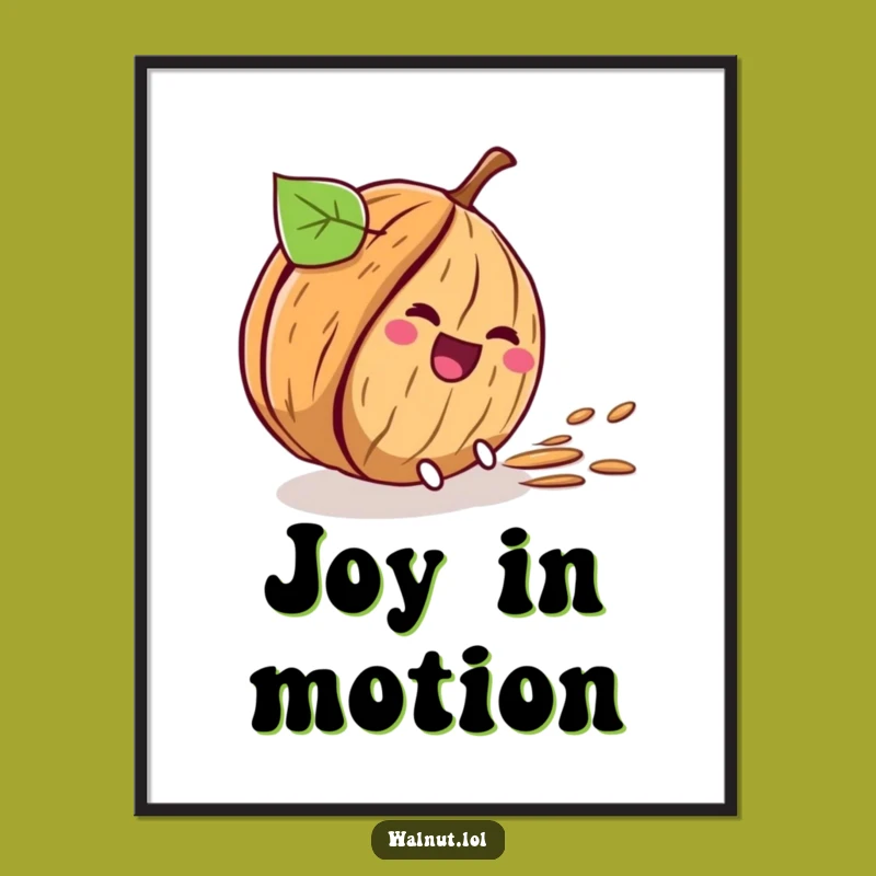 Funny Rolling Walnut Digital Art - Hilarious Descent Printable Gift