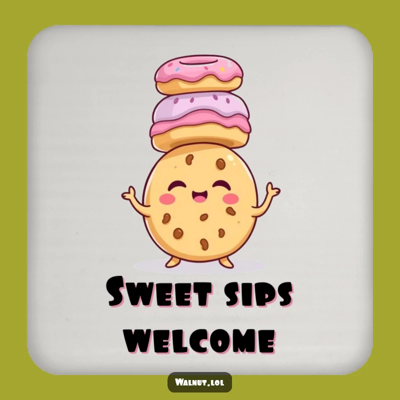 Funny Cookie Donut Stack Coaster - Hilarious Dessert Protection Gift