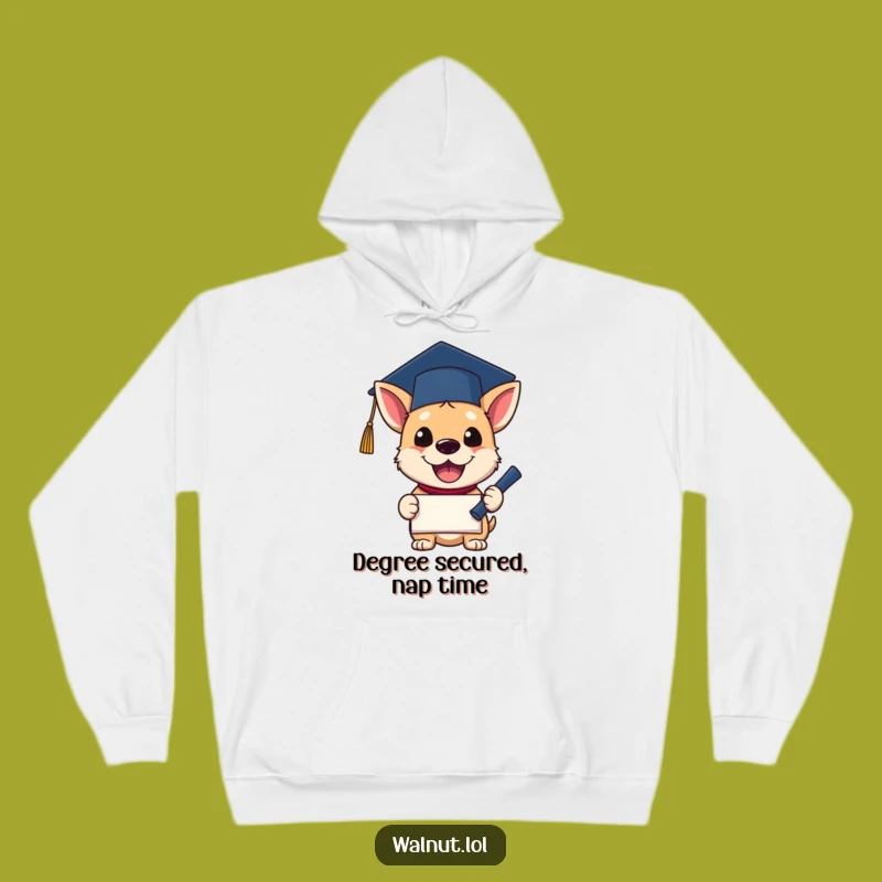 Cozy Funny Grad Dog Hoodie: Stay Warm and Celebratory with this Achievement Hoodie
