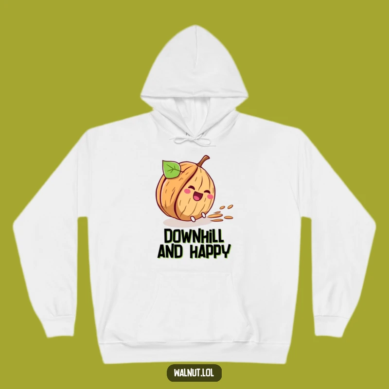 Funny Rolling Walnut Hoodie - Cozy Descent Character Warm Gift