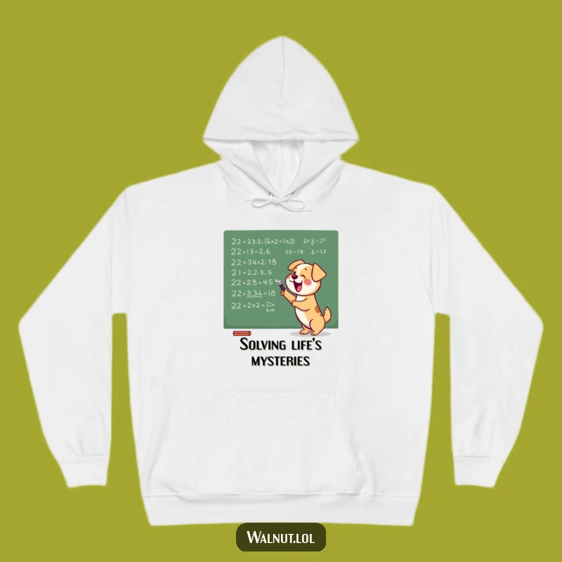Funny Genius Dog Hoodie: Cozy Warmth with Brainy Equations, Ideal Funny Gift
