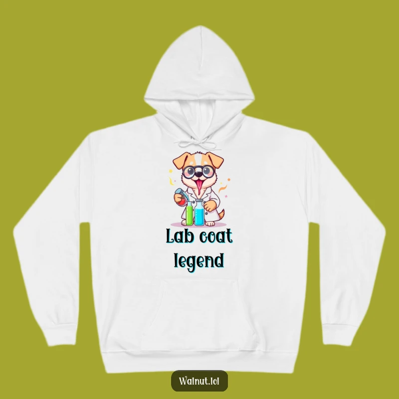Funny Lab Coat Dog Hoodie: Stay Cozy During Experiments - Hilarious Scientist Pup Gift