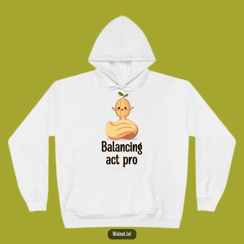 Funny Walnut & Cashew Hoodie: Cozy Balance, Perfect Humorous Gift