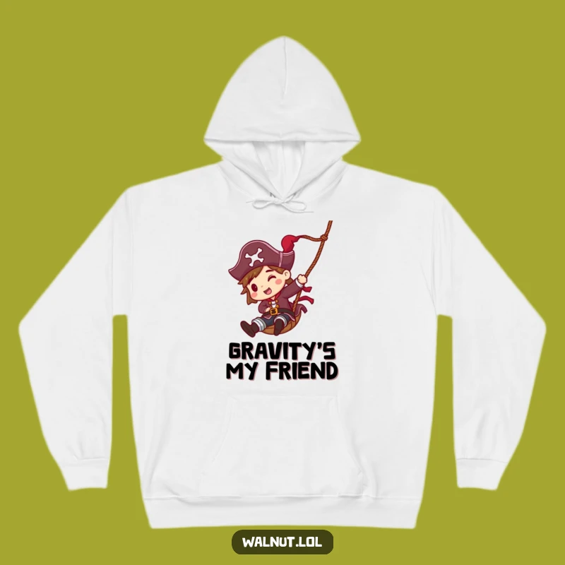 Funny Pirate Rope Slide Hoodie - Cozy Action Sweatshirt, Ideal Funny Gift
