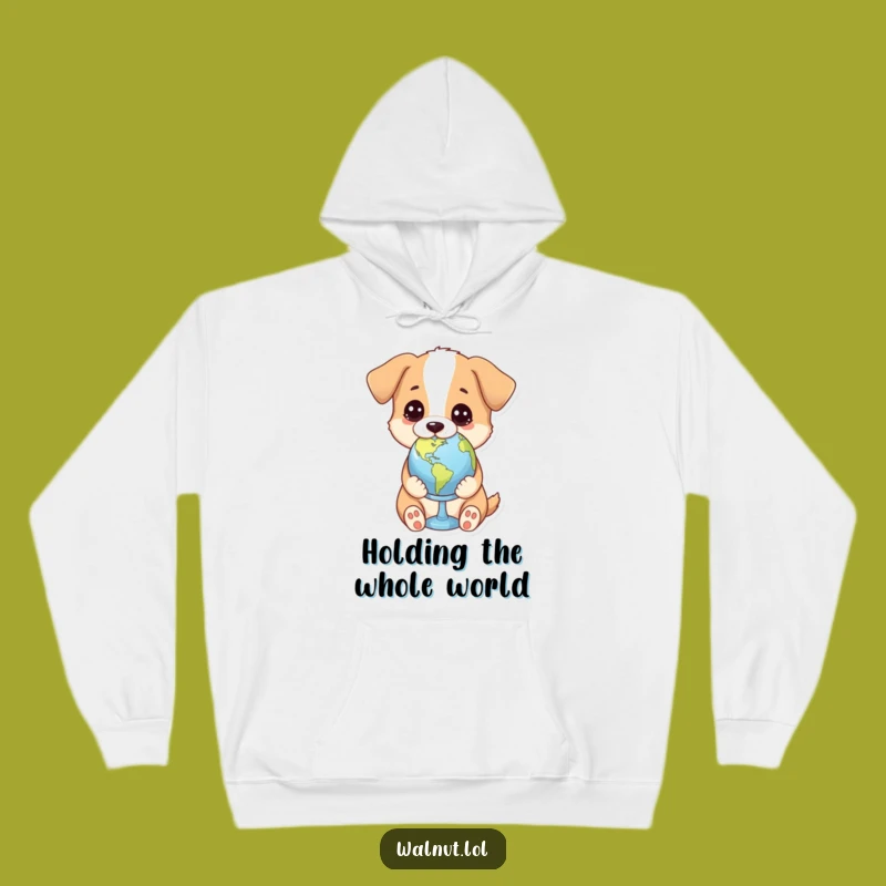 Funny Worldly Dog Hoodie: Cozy Comfort for Global Thinkers Gift