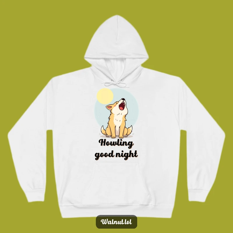 Cozy Funny Moon Howler Hoodie, Warm Nights, Perfect Funny Gift
