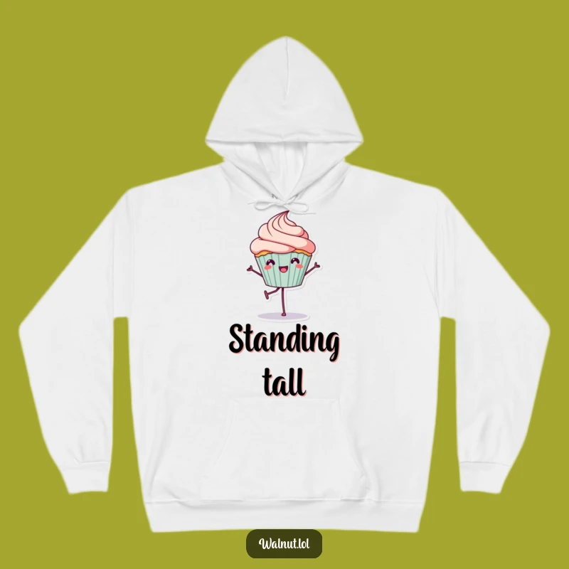 Funny Cupcake Balance Hoodie - Cozy Sweet Character, Perfect Funny Gift