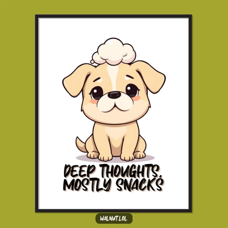 Funny Free Printable Wall Art: Profound Dog Thoughts for Quirky Home Decor Downloadable