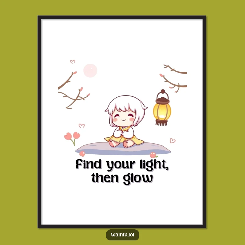 Funny Free Printable Wall Art: Cozy Lantern Character Relaxing Home Decor Downloadable