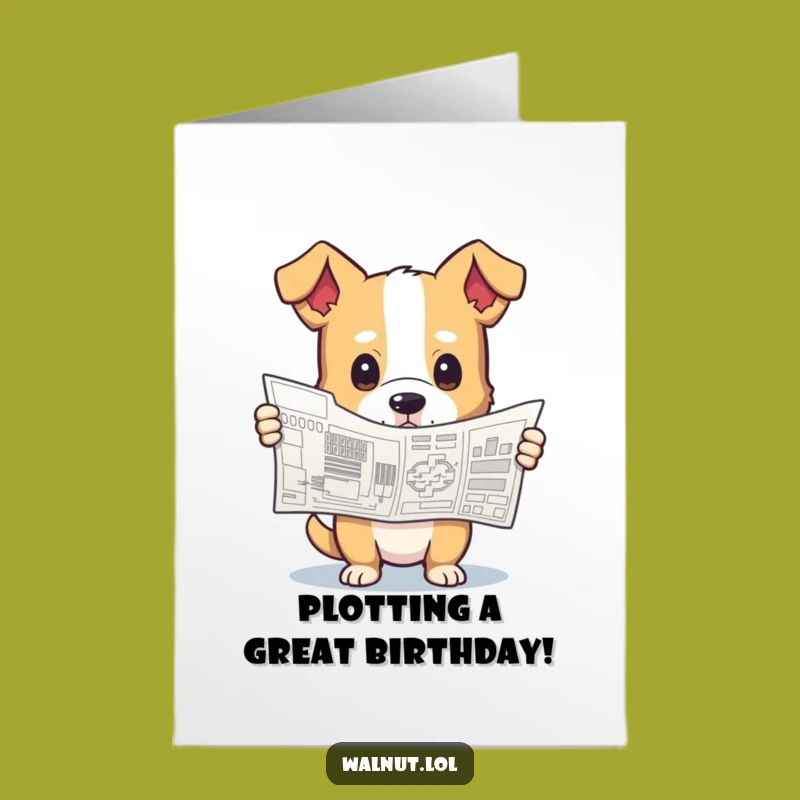 Free Printable Birthday Card: Curious Dog Architect - Downloadable & Print at Home