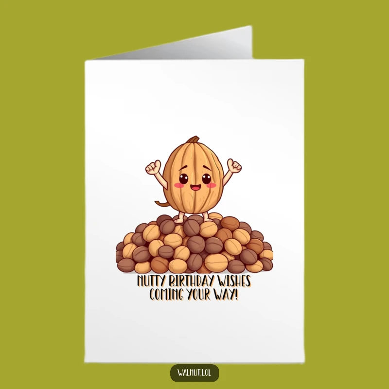 Free Printable Birthday Card: Heroic Walnut Funny Downloadable Gift for Nut Lovers!