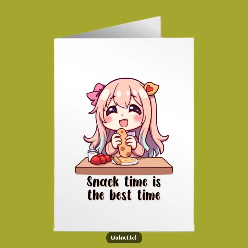 Free Printable Birthday Card: Glee Snack Character, Funny Downloadable Gift for Joyful Celebrations