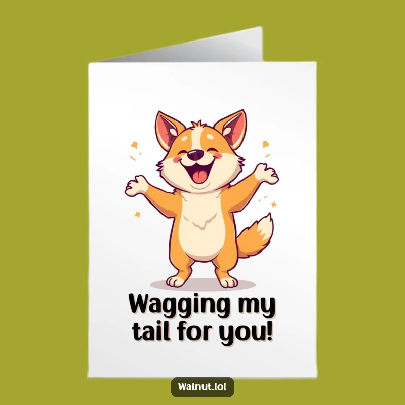 Free Printable Congrats Card: Happy Dance Dog Humor Downloadable Greeting