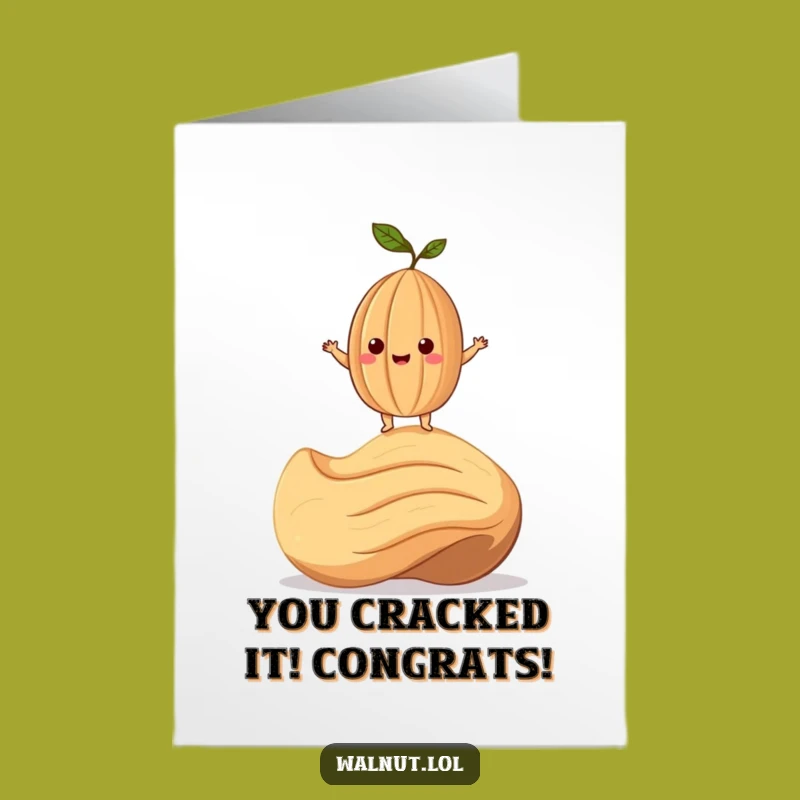 Free Printable Congrats Card: Nutty Achievement! Humorous Downloadable Gift