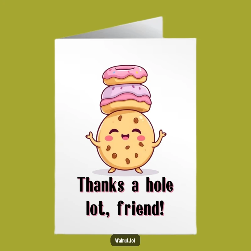 Free Printable Thank You Card: Cookie's Sweet Donut Gratitude!