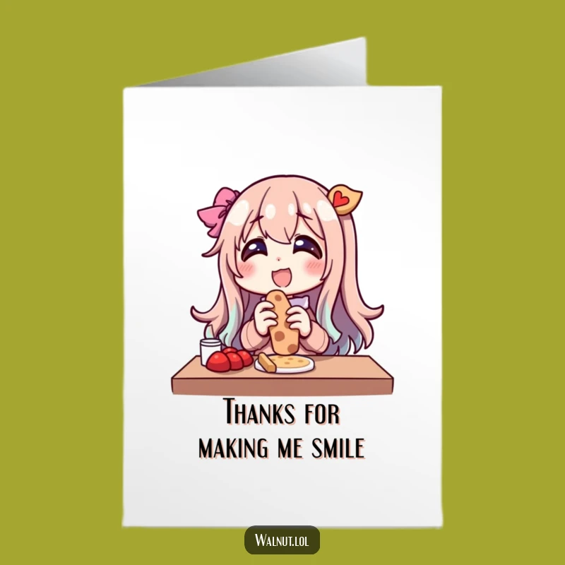 Free Printable Thank You Card: Glee Snack Character, Heartfelt Funny Downloadable Gift