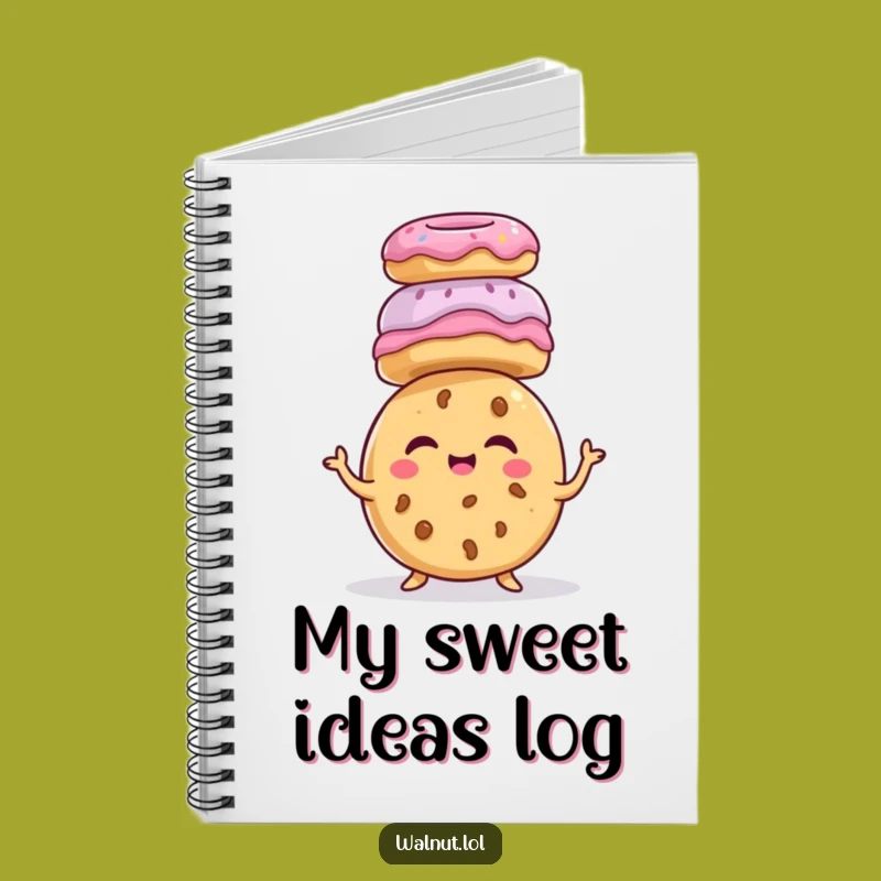 Funny Cookie Donut Stack Notebook - Hilarious Baking & Dessert Notes