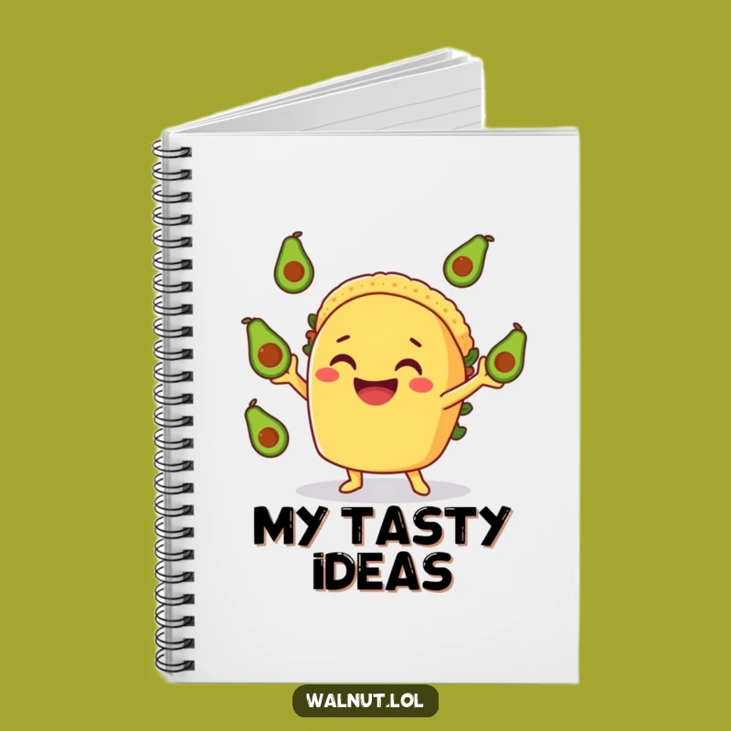 Funny Taco Journal - Avocado Juggling Ideas, Perfect Gift for Foodies