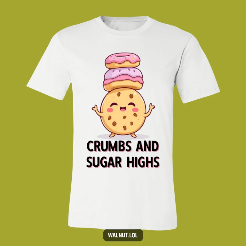 Funny Cookie Donut Stack T-Shirt - Hilarious Sweet Treat Tee