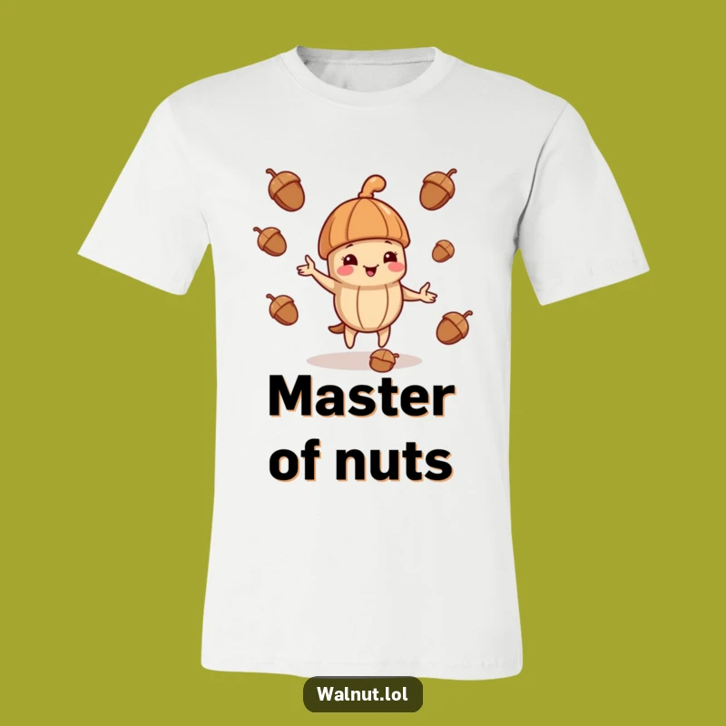 Funny Juggling Walnut T-Shirt - Jaunty Cap Apparel Gift