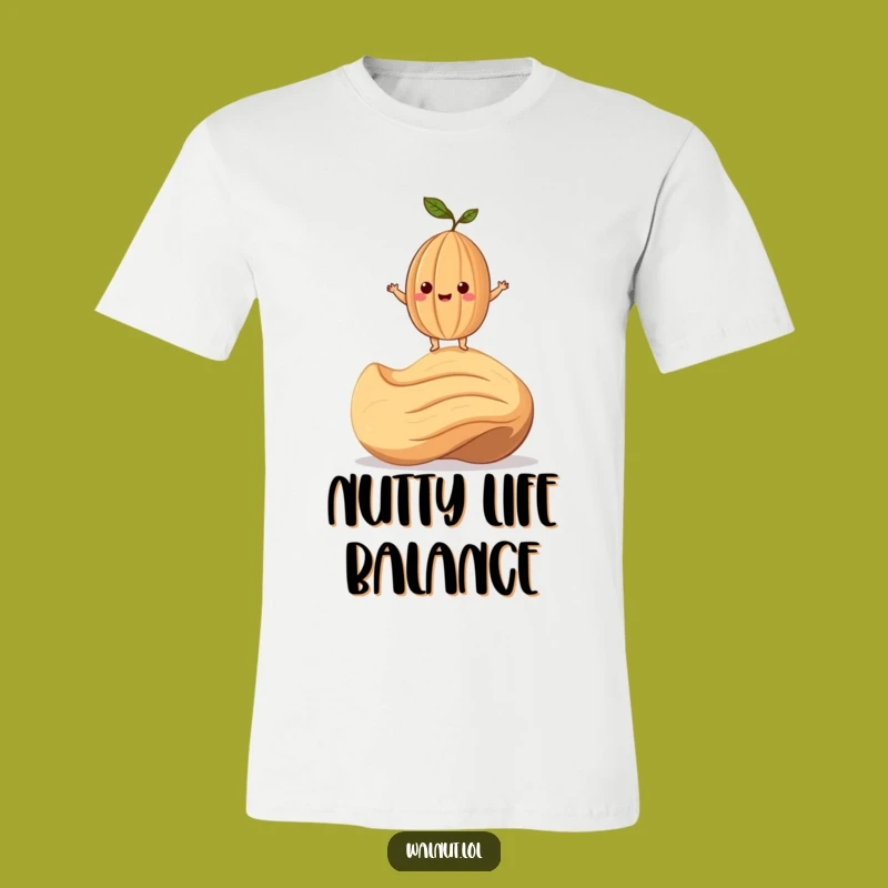 Funny Walnut & Cashew Tee: Nutty Balance Act, Hilarious Gift