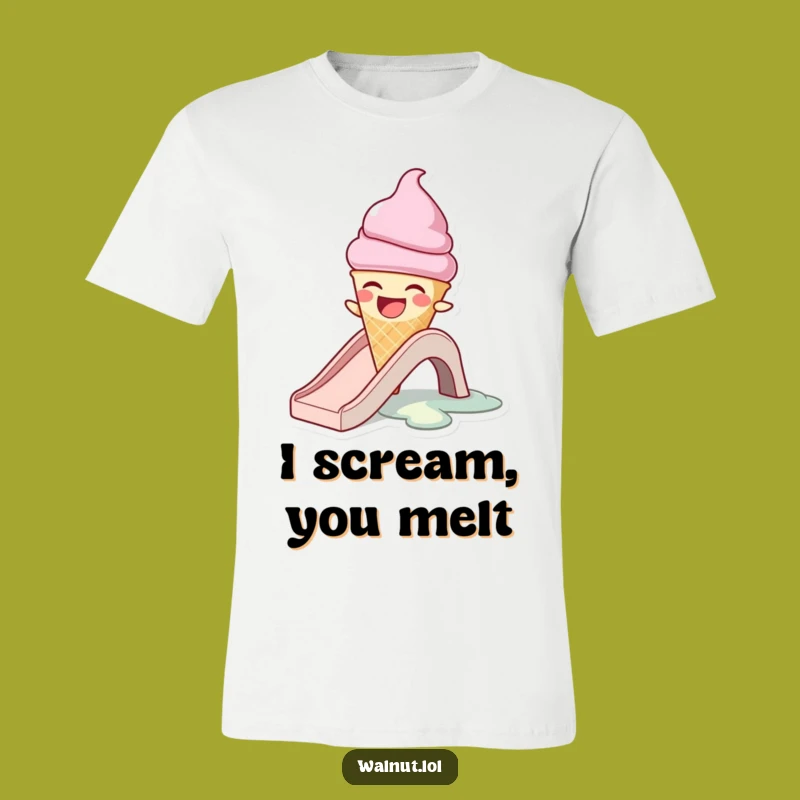 Funny Melting Ice Cream Cone T-Shirt - The Ultimate Hilarious Summer Gift!