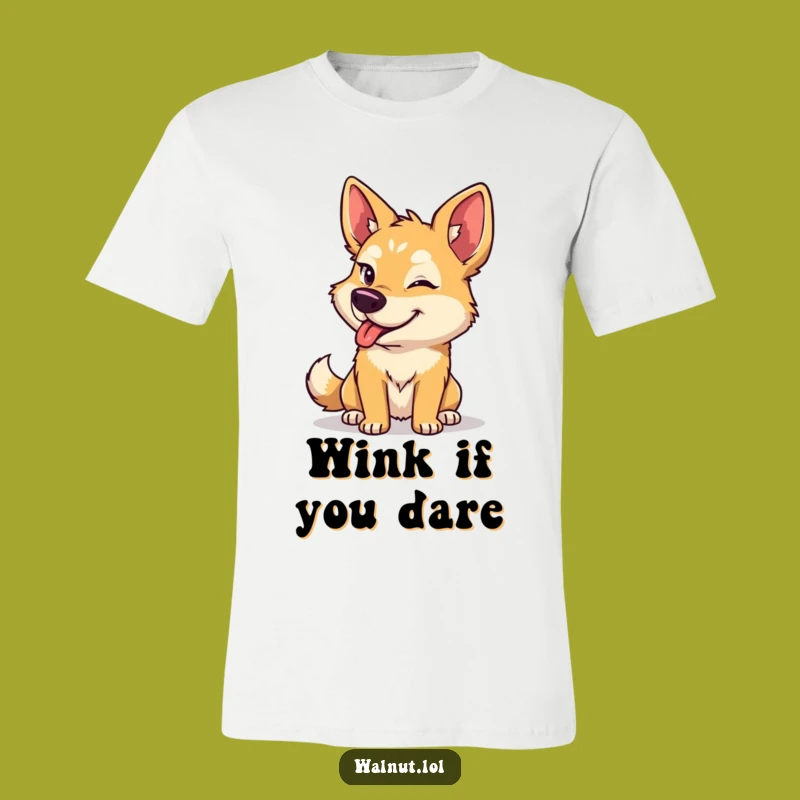 Funny Dog Wink T-Shirt: Playful Personality, Great Gift!