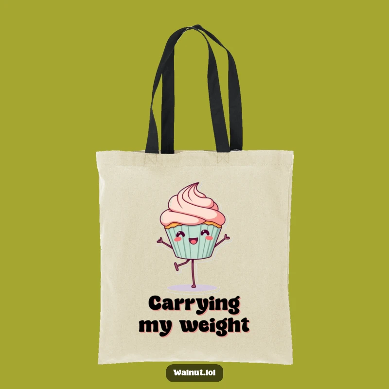 Funny Cupcake Balance Tote Bag - Sweet Accessory, Ideal Funny Gift
